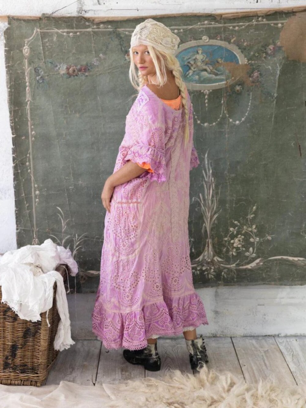 NWT - Magnolia Pearl 🩷 RARE🩷 Beautiful Eyelet Anna Grace Dress Purple Boba